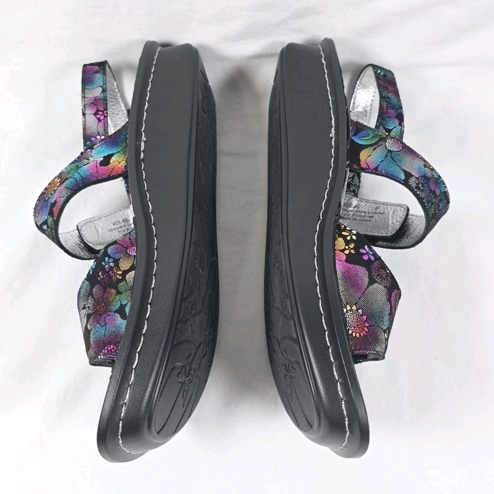 Alegria Verona Liberty Love Rainbow Slingback Sz 10 Multi Floral Sandals VER-450 - Picture 4 of 9